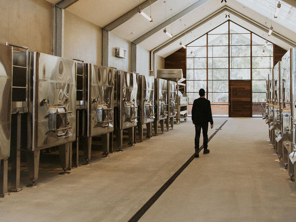 The square design maximizes space utilization, allowing more fermentation capacity within the same floor area and making it ideal for wineries with limited space.